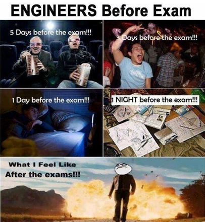 last minute studying by engineering students india