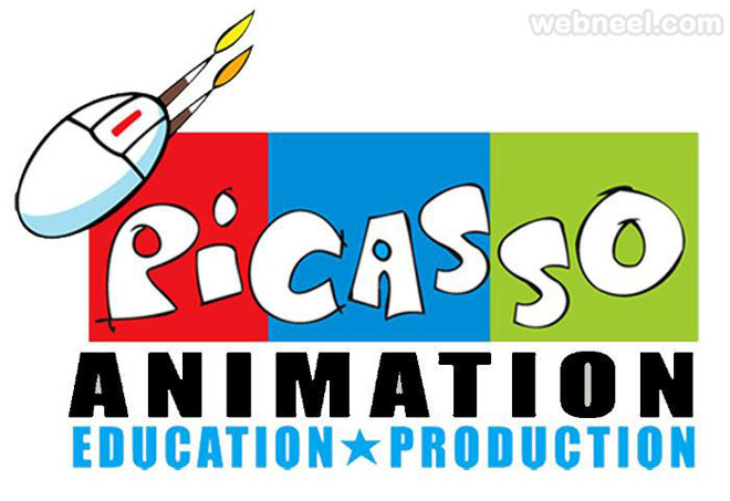 picasso animation college logo animation school
