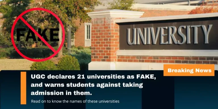 UGC declared 21 fake Universities