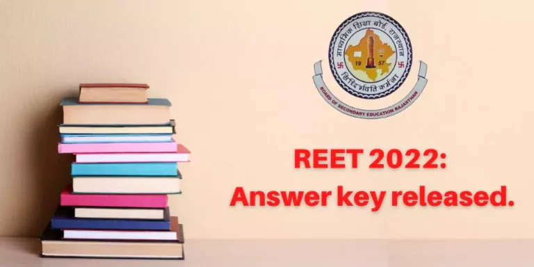 REET 2022 answer key