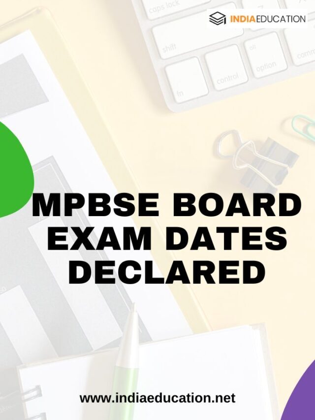 MPBSE Board Exam Dates Declared