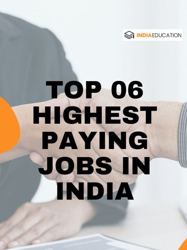 Top 06 highest paying job in India