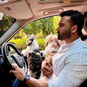 Apurva Padgaonkar with his dogs