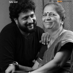 Jitendra Joshi with his mother 
