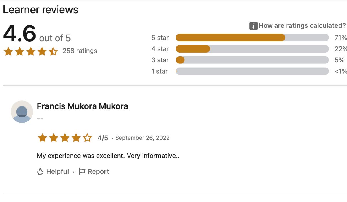 Rating and Review Section