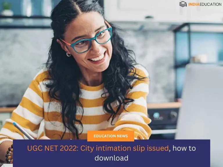 UGC NET 2022 city intimation slip