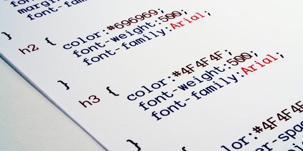 HTML and CSS codes written on a white sheet