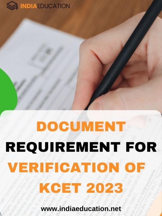 KCET 2023 document requirement for verification